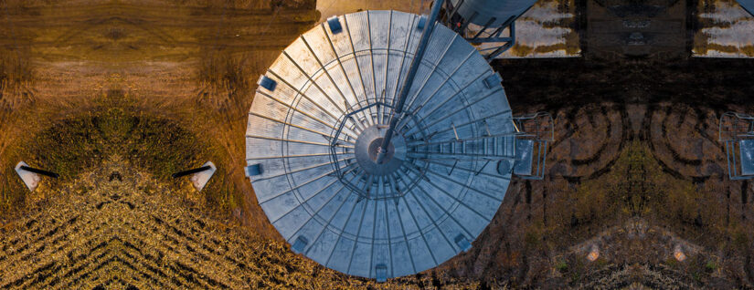 aerial-view-of-grain-bin